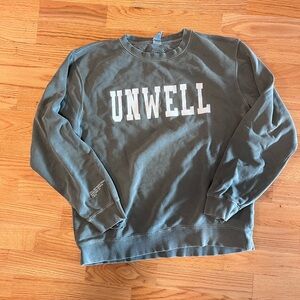 Gray/teal CHD UNWELL sweatshirt first edition